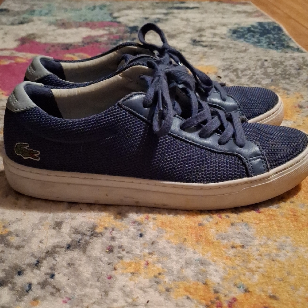 Lacoste Navy Blue Casual Sneakers WOMEN SZ 7